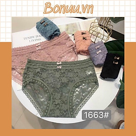 Quần lót ren hoa có 2 nơ cao cấp siêu đẹp