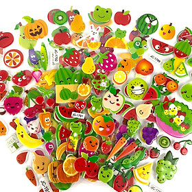 Sticker 3D họa tiết Dễ thương nhiều sắc màu Set 2 miếng - Giao hình ngẫu nhiên