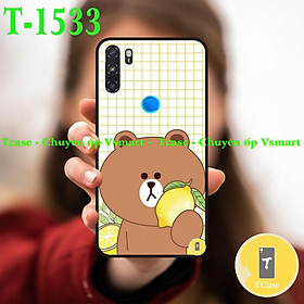 Ốp lưng Vsmart Live / Active 3 / Joy 3 / Star 3 / Bee 3 - Ốp dẻo đen in hình Gấu nâu Cute