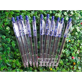 Hộp 24 cây bút bi bấm mực xanh 4A ngòi 0.5mm