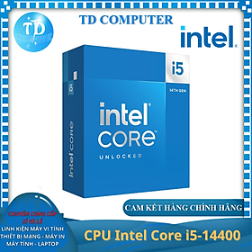 Hình ảnh CPU Intel Core i5 14400 4.7GHz (Socket 1700, 10 Nhân 16 Luồng 20MB 65W) - Hàng chính hãng (NEW BOX)