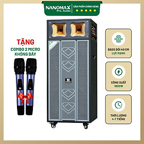 Mua Loa Kéo Bình Bass Đôi Nanomax Pro-803B 1800w Bass 40cm x2 Karaoke Bluetooth Hàng Chính Hãng