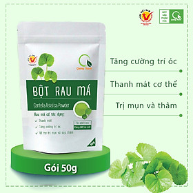 Bột rau má sấy lạnh Quảng Thanh, bịch 50gr - Giải độc, mát gan, thanh nhiệt cơ thể, giảm mụn, đẹp da