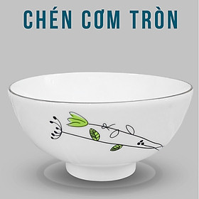 Mua Combo 6 Chén cơm sứ  đường kính 11 cm hoa dây xanh cao cấp