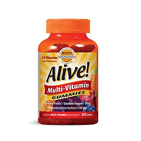 Thực phẩm chức năng Kẹo Dẻo Vitamin Tổng Hợp Alive Multi-Vitamin Gummies, 50 Viên