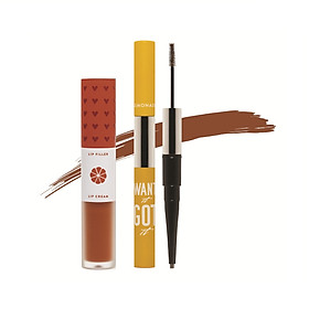 Combo Son kem lì Lemonade Perfect Couple Lip Love Edition và Chì kẻ mày 2 đầu Want It Got It