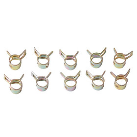 8mm Spring Steel Clips Fuel Oil Line Vacuum Hose Clamps Parts 10PCS