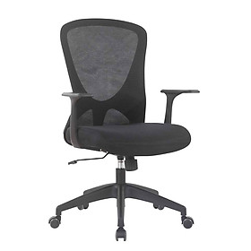 Ghế làm việc chân xoay lưng lưới dành cho nhân viên màu đen CE4279-M office morden chair / Ghế học bài nhỏ gọn dành cho học sinh cấp 2 , cấp 3 HCM cao cấp phong cách hiện đại