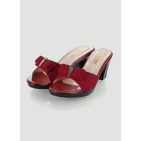 Dép nữ thời trang Huy Hoàng đế vuông màu đen HT7945