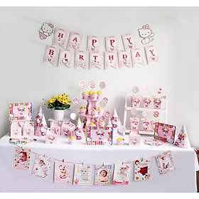 Bộ Phụ Kiện Sinh Nhật trọn gói chủ đề Kitty