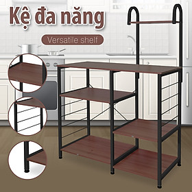 Mua BG - Tủ kệ đa năng để đồ trong nhà bếp tiện lợi - Nâu vân gỗ - Model 1725