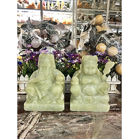 Mua Bộ tượng thờ Tài Địa Thần Tài Thổ Địa đá ngọc Onyx - Cao 20 cm