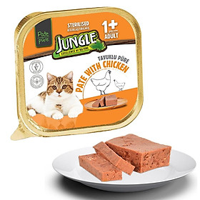 Pate Vị Gà Cho Mèo Triệt Sản Jungle Sterilized Cat Chicken Paste 100g - Xuất Xứ Pháp