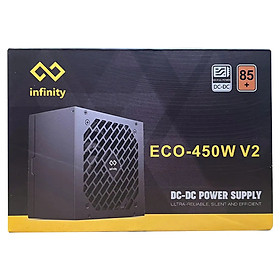 Mua Bộ nguồn máy tính Infinity ECO 450W V2 – DC to DC – Hiệu suất 85% – Active PFC – Single Rail _ Hàng Chính Hãng