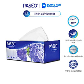 Khăn giấy rút cao cấp dai, mềm mịn Paseo Elegant 2 lớp 200 tờ