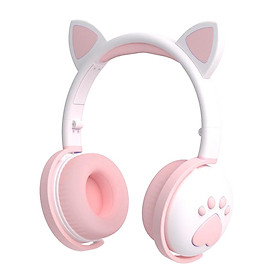 Cute RGB Bluetooth HIFI Headphones 3.5mm with Mic for