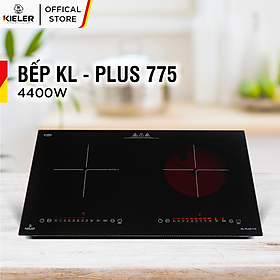 Mua Bếp đôi điện từ hồng ngoại Kieler KL-PLUS775 mặt kính Euro Kieler Platinum  Bếp đôi có chế độ cảm ứng chống tràn 4400W - Hàng Chính Hãng