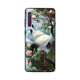 Ốp Lưng in cho Samsung Galaxy A9 2018 Mẫu Cặp Đôi Hạc - Hàng Chính Hãng