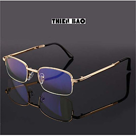 Kính lão thị, viễn thị đọc sách Nam nữ gấp gọn ( Tặng bao da đeo hông) KVT1510 tròng Nhật xẻ cước loại tốt mạ crom bền đẹp