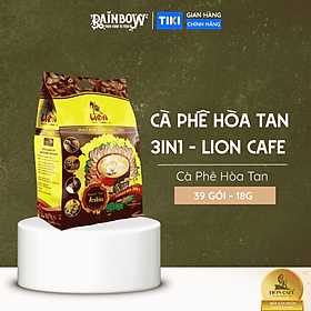 LION CAFE - Cà phê hòa tan 3in1 - Hộp 702g (39 gói x 18g)