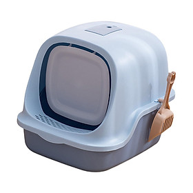 Enclosed Cat Litter Box Litter Pan Covered for Indoor Cats Front Entry Cat Toilet Cat Litter Tray for Growing Cats for Small and Medium Cats