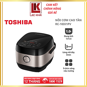 Mua Nồi cơm cao tần Toshiba RC-10IX1PV - 1.0L - Công nghệ cao tần IH 1000W + nhiệt 3D  Lòng nồi dày 3mm chống dính  Chế độ nấu đa dạng - Hàng chính hãng bảo hành 12 tháng  chất lượng Nhật Bản