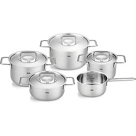 Bộ nồi Fissler Pure Collection 4 nồi 1 quánh nắp inox Hàng Chính Hãng