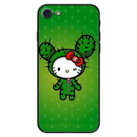 Ốp Lưng in cho Iphone 7, 8 Mẫu Kitty Nền Xanh - Hàng Chính Hãng