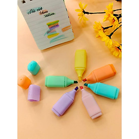 Mua Set Bút nhớ dòng đánh dấu trang mini cực kì cute phô mai que set 6 màu XH-908