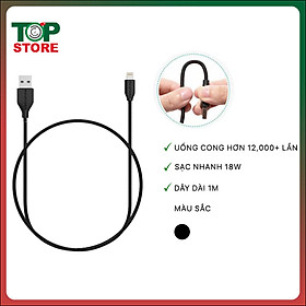 Mua Dây cáp sạc điện thoại RAVPower RP-CB019 1m USB-A to Lightning Nylon Yarn Braided Lightning Cable  Màu Đen- Hàng Nhập Khẩu