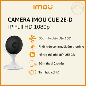 Hàng chính hãng Camera IMOU CUE-2D C22SP kèm thẻ nhớ 32GB Wifi 2MP(1080P) H264