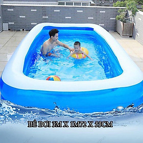 Mua Bể Bơi Cho Bé    Hồ Bơi Cho Bé 2m6  3m Tầng Kích Thước 3M  Chất Liệu PVC chống trượt bền bỉ