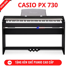 Đàn Piano Điện Casio PX 730BK  + Tặng Kèm Ghế Piano Cao Cấp + Khăn Phủ Đàn