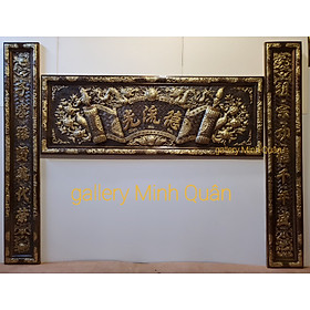 Mua BỘ HOÀNH PHI CÂU ĐỐI THỜ GIA TIÊN ( BẰNG ĐỒNG VÀNG NGUYÊN CHẤT GIẢ CỔ )