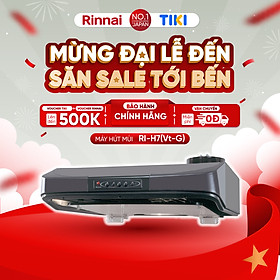 Máy hút mùi 70cm Rinnai RI-H7(Vt-G) ống thoát 161W - Hàng chính hãng.