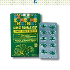 Viên uống tuần hoàn não HGSG Pharma - GINKGO BILOBA EXTRA (Hộp 6 vỉ x 10 viên)