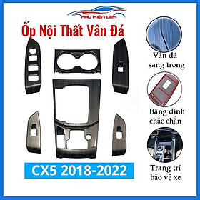 Ốp nội thất Mazda CX5 2018-2019-2020-2021-2022 vân đá bảo vệ chống trầy xước và làm đẹp xe