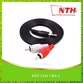 Cáp loa 1 đầu Jack 3.5mm ra 2 đầu bông sen