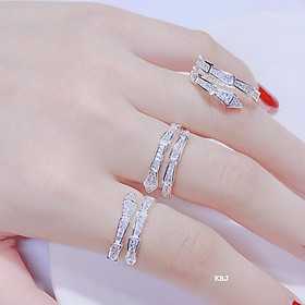 Nhẫn bạc nữ thời trang freesize chất liệu bạc s925 MS081