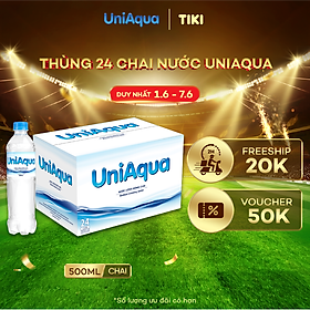 Nước uống đóng chai UniAqua - Thùng 24 chai 500ml