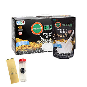 Lốc 20 túi Sữa đậu đen, hạnh nhân và óc chó Vegemil 190ml - Tặng 1 bình nước 500ml