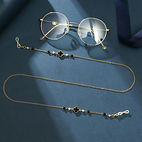 Dây kính mặt cỏ bốn lá may mắn lấp lánh dây đeo khẩu trang mặt nạ dây chuyền đeo airpod đeo cổ mẫu mới độc lạ