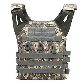 Tactical Vest Outdoor Molle Breathable Vest Game Protective Vest Adjustable Training Vest for Hunting Camping Hiking