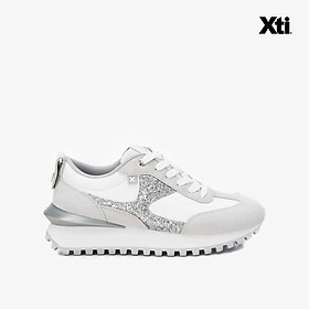 Giày Sneakers Nữ XTI Silver Pu Combined Ladies Shoes