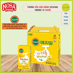 Thùng Sữa Đậu Nành Vegemil Hương Vị Chuối 190ml 16hộp thùng