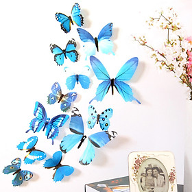 Sét 12 con bướm trang trí tường tủ lạnh cánh dài mẫu M16 (Chọn mầu)