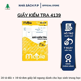 Giấy kiểm tra Oly/Kẻ ngang có chấm, không chấm Mc.ple dành cho học sinh - Giấy kiểm tra cấp 1, 2, 3