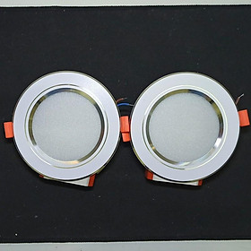 Mua Đèn Led âm trần 7W viền bạc 3 chế độ màu phi 90 siêu rẻ - siêu chất
