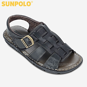 Hình ảnh Giày Sandal Nam Da Bò Cao Cấp SUNPOLO SUSDA1D