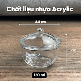 Hũ nhựa Acrylic đựng gia vị chanh ớt sa tế NHỎ  8.8 X 5 CM ,120 ML - LỚN 10,8 X 6,2 CM , 160 ML